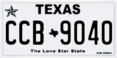 TX license plate CCB9040