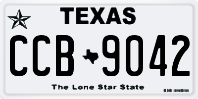 TX license plate CCB9042