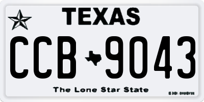 TX license plate CCB9043