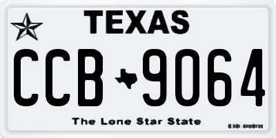 TX license plate CCB9064