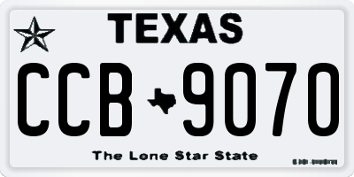 TX license plate CCB9070