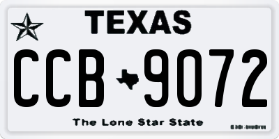 TX license plate CCB9072
