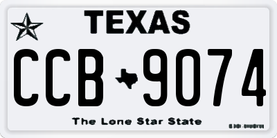 TX license plate CCB9074