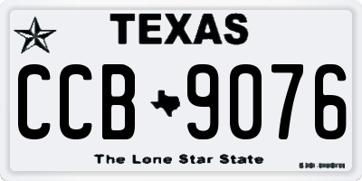 TX license plate CCB9076