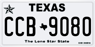TX license plate CCB9080