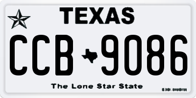 TX license plate CCB9086