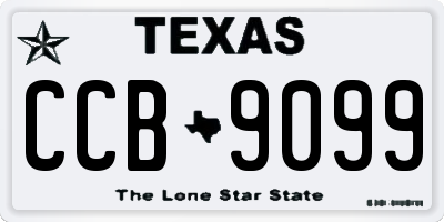 TX license plate CCB9099