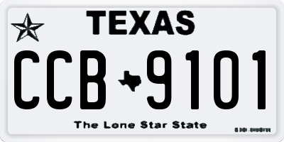 TX license plate CCB9101