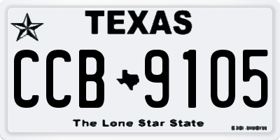 TX license plate CCB9105