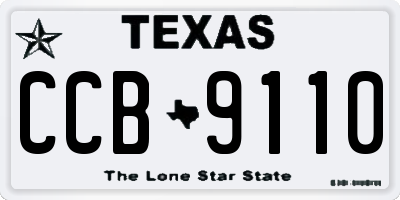 TX license plate CCB9110