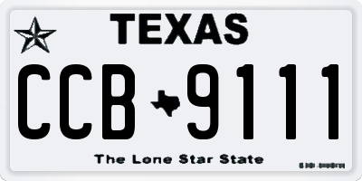 TX license plate CCB9111
