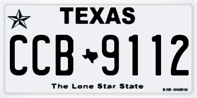 TX license plate CCB9112