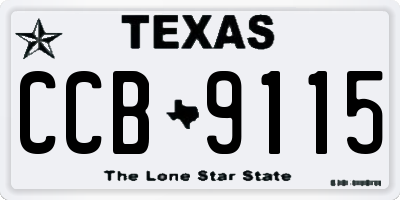 TX license plate CCB9115