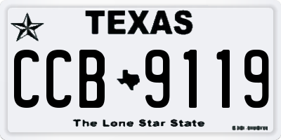 TX license plate CCB9119