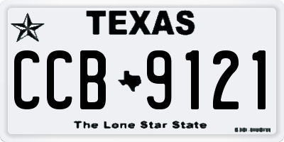 TX license plate CCB9121