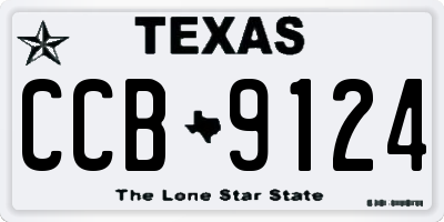 TX license plate CCB9124