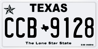 TX license plate CCB9128