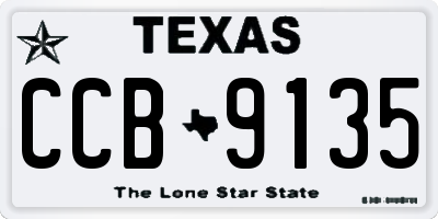 TX license plate CCB9135