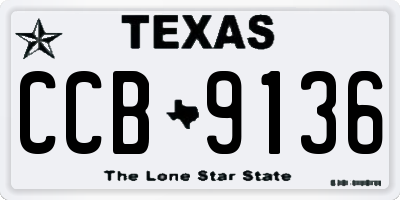 TX license plate CCB9136