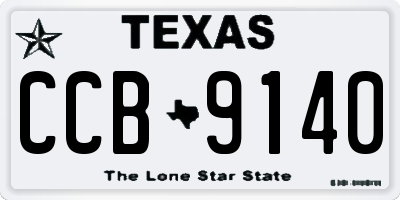 TX license plate CCB9140