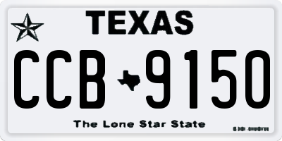 TX license plate CCB9150