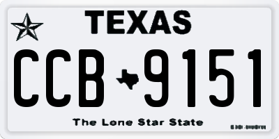 TX license plate CCB9151