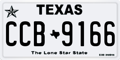 TX license plate CCB9166