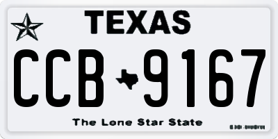 TX license plate CCB9167