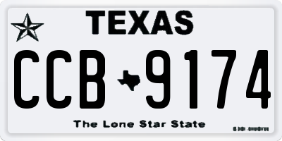 TX license plate CCB9174