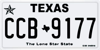 TX license plate CCB9177