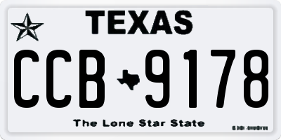 TX license plate CCB9178