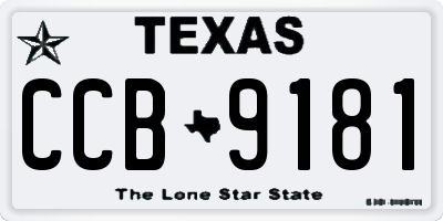 TX license plate CCB9181