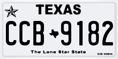 TX license plate CCB9182