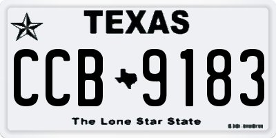 TX license plate CCB9183