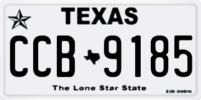 TX license plate CCB9185