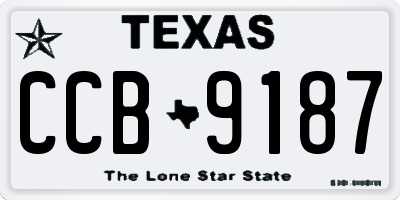TX license plate CCB9187