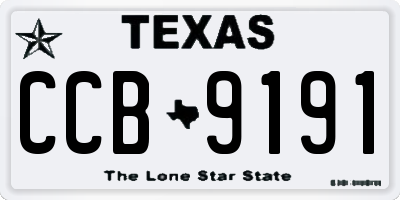 TX license plate CCB9191