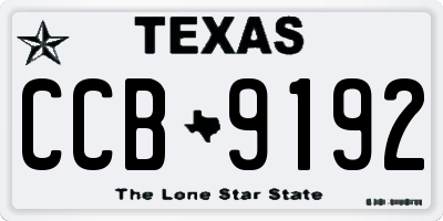 TX license plate CCB9192