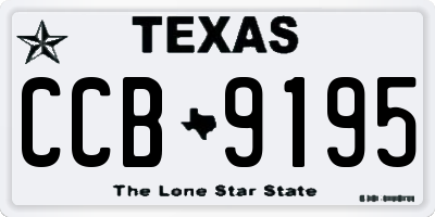 TX license plate CCB9195