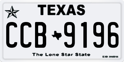 TX license plate CCB9196