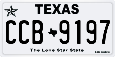 TX license plate CCB9197