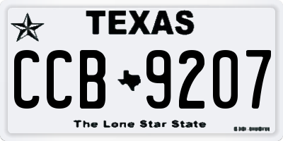 TX license plate CCB9207