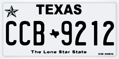 TX license plate CCB9212