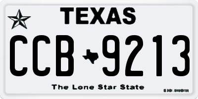 TX license plate CCB9213