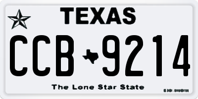 TX license plate CCB9214