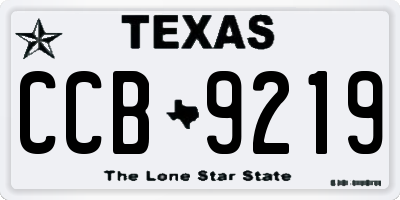 TX license plate CCB9219