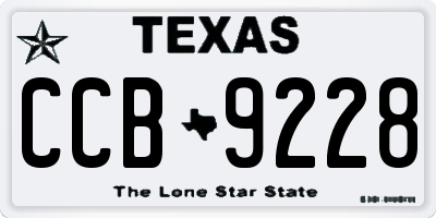 TX license plate CCB9228