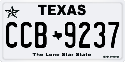 TX license plate CCB9237