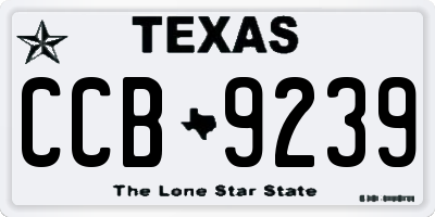 TX license plate CCB9239