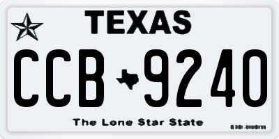 TX license plate CCB9240